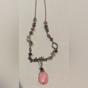 NWT‎ Chico’s Necklace with Pink Stone - Long